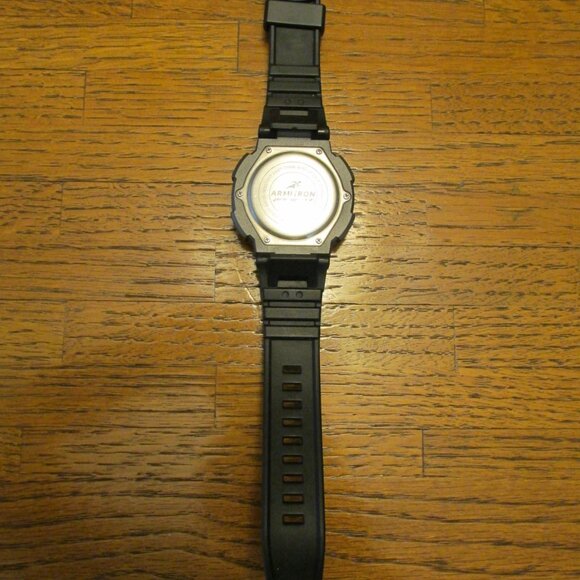 A3-EUC Armitron Multi-Function Black Sport Watch w/ box, book, NEW Battery - Picture 2 of 7